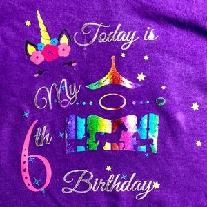 Personalized 6th birthday shirt kids